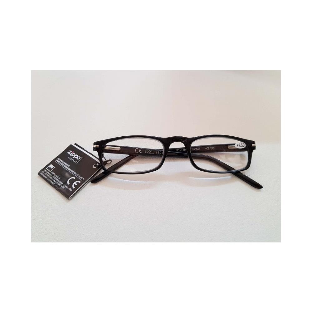 Occhiali Da Lettura Uomo Donna Unisex Black + 1.00 Diottrie 31z-b6-blk, Occhiali Da Vista Da 1 Diottria Premontati Per Presbiopia, Montatura In Policarbonato E Asta Con Sistema Flex - Foto 3