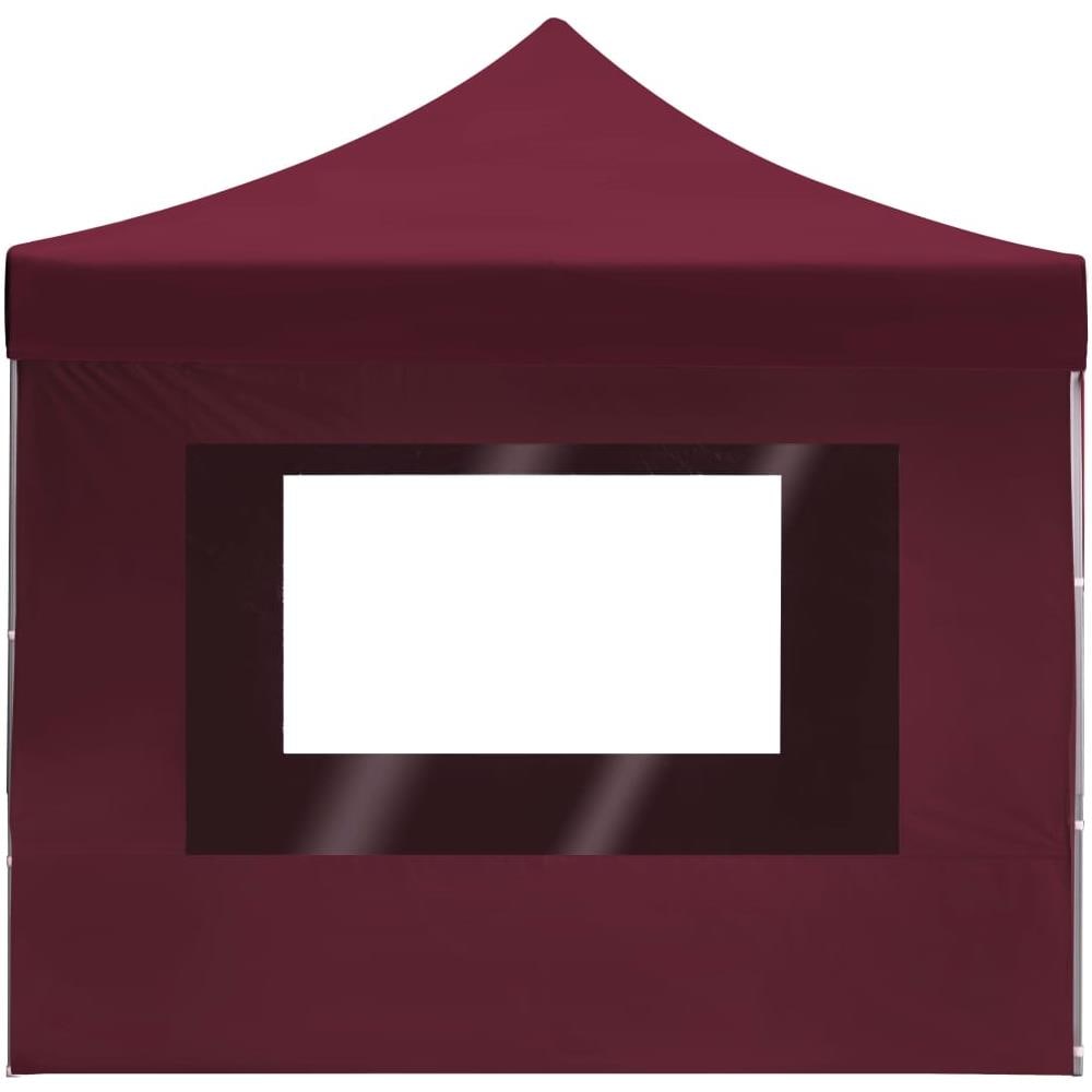 Gazebo Professionale Pieghevole Alluminio Pareti 4,5x3m Rosso - Foto 7