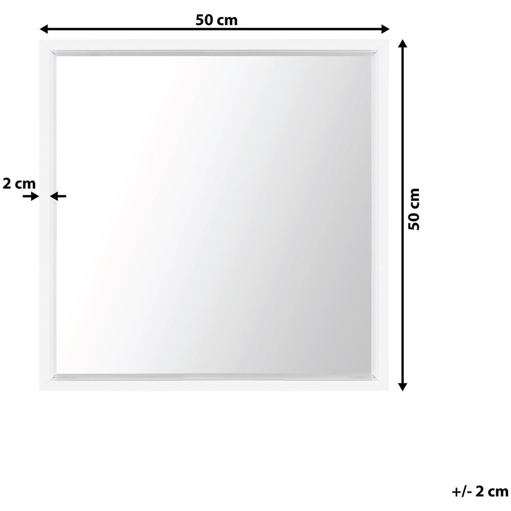 Specchio Da Parete Quadrato Bianco 50 X 50 Cm Brignoles - Foto 2