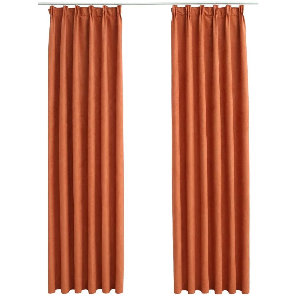 Tende Oscuranti Con Ganci 2 Pz Ruggine 140x175 Cm - Foto 2