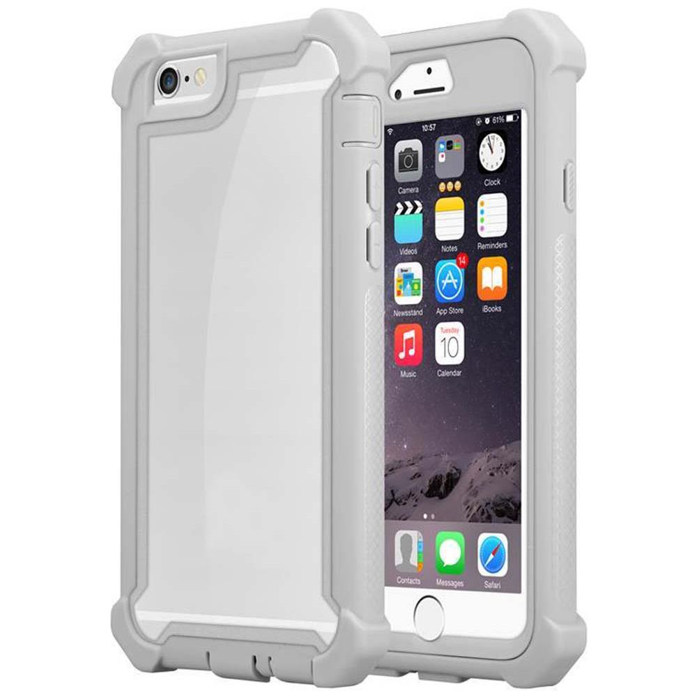 Cadorabo Custodia Compatibile Con Apple Iphone 6 / Iphone 6s In Grigio Betulla - Coperchio Protettivo 2 In 1 Con Bordo In Silicone Tpu E Retro In Vetro Acrilico - Foto 1