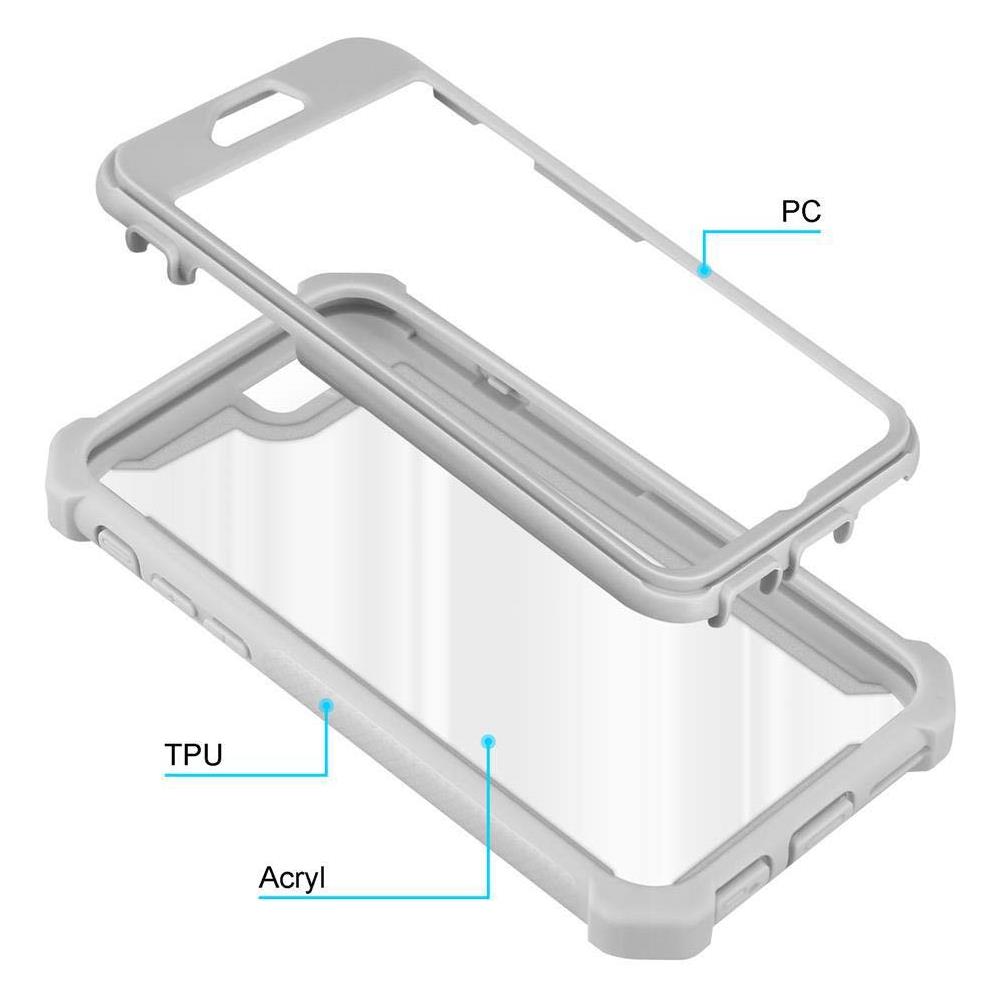 Cadorabo Custodia Compatibile Con Apple Iphone 6 / Iphone 6s In Grigio Betulla - Coperchio Protettivo 2 In 1 Con Bordo In Silicone Tpu E Retro In Vetro Acrilico - Foto 8