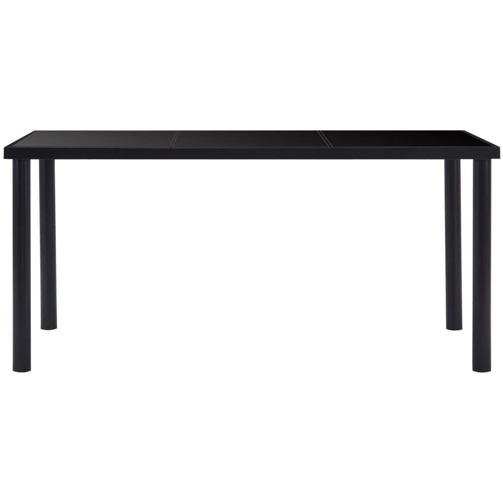 Tavolo Da Pranzo Nero 160x80x75 Cm In Vetro Temperato - Foto 2