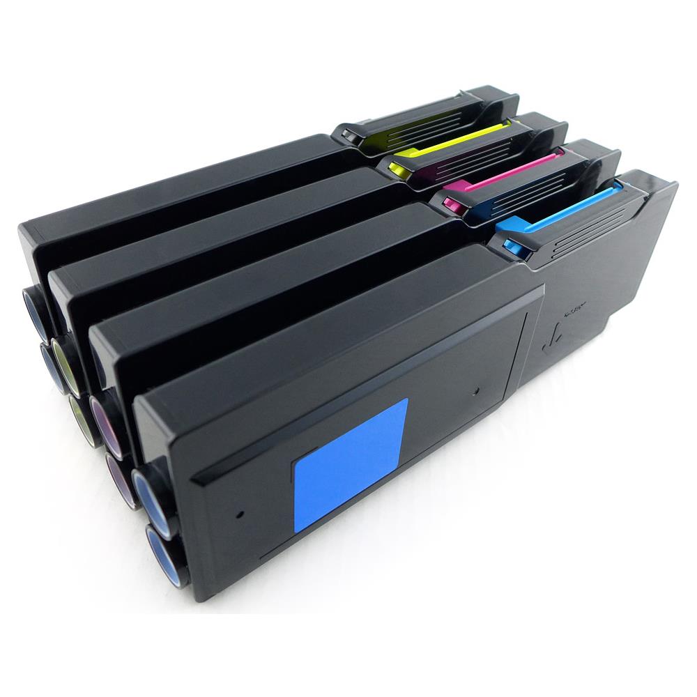 Toner Set, 4 Cartucce 1x 6000, 3x 4000 Pagine Sostituisce Dell 593-bbbr, Yr3w3, 593-bbbs, Vxcwk, 593-bbbt, 488nh, 593-bbbu, Rd80w Toner Per Dell C2660dn, C2665dnf - Foto 1