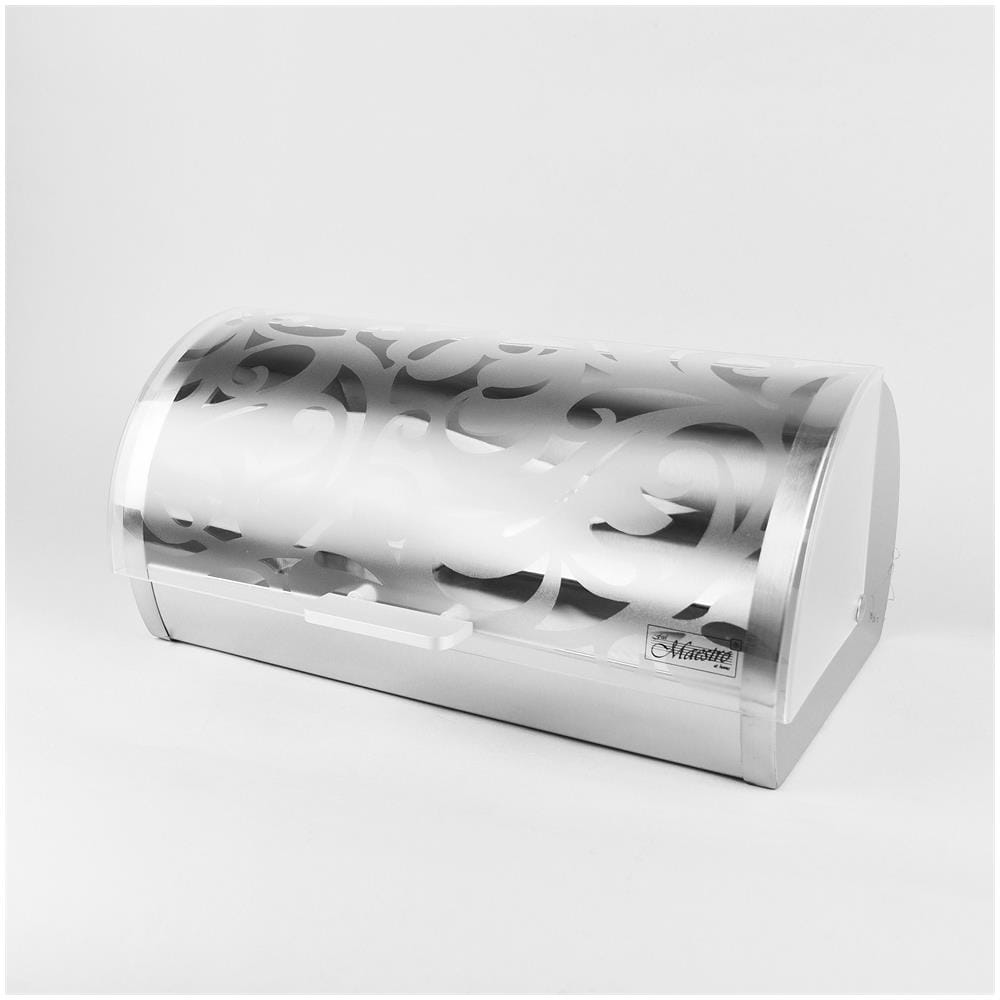 Mr-1671s Portapane, Coperchio Scorrevole, Design Elegante, Acciaio Inox. , Acrilico Trasparente - Foto 2