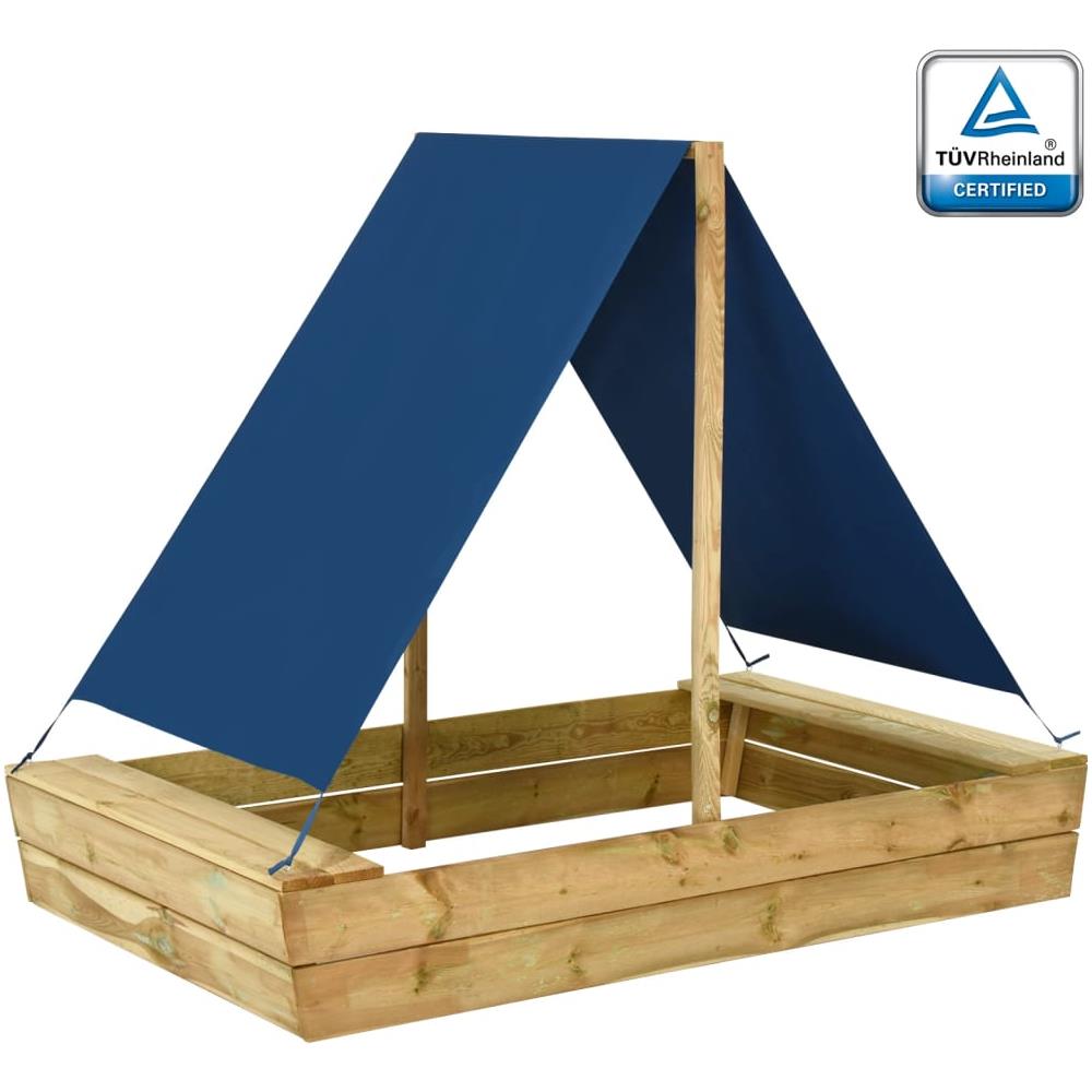 Sabbiera con Tetto 160x100x133 cm Legno di Pino Impregnato - Foto 1