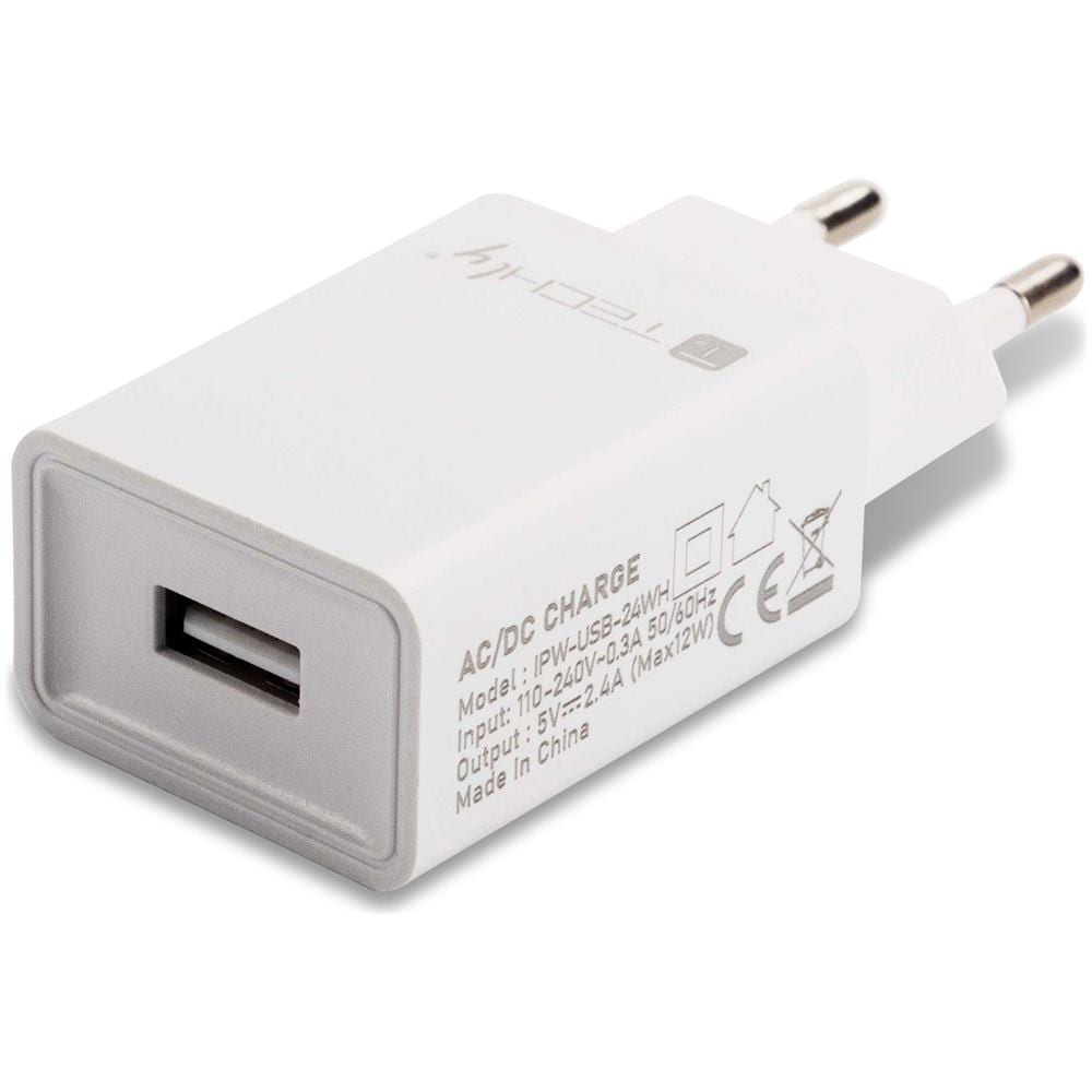 Caricatore Alimentatore Usb-a Da Muro 5v 2.4a Per Smartphone O Tablet - Foto 1