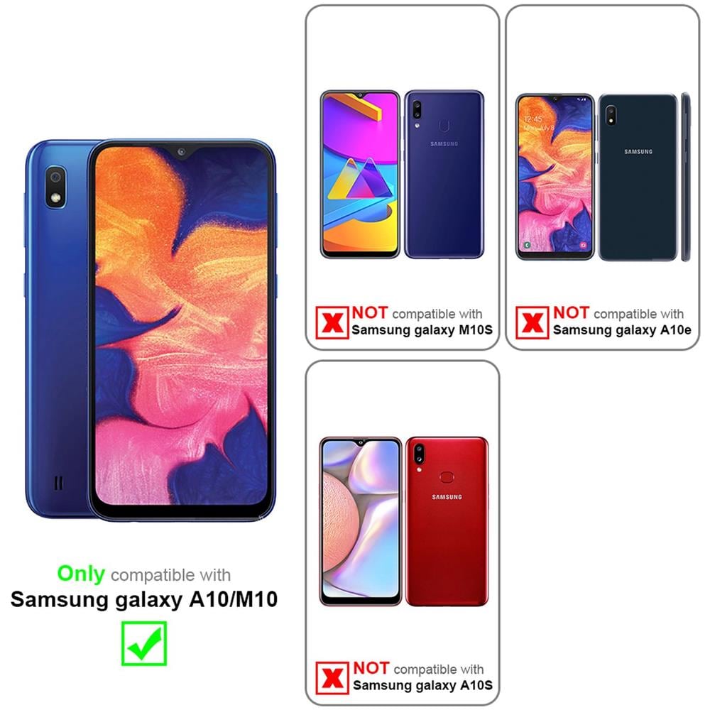 Custodia Compatibile Con Samsung Galaxy A10 / M10 - Ottica A Strisce In Opale Nero - Coperchio Protettivo In Vetro Temperato E Silicone Tpu - Foto 2