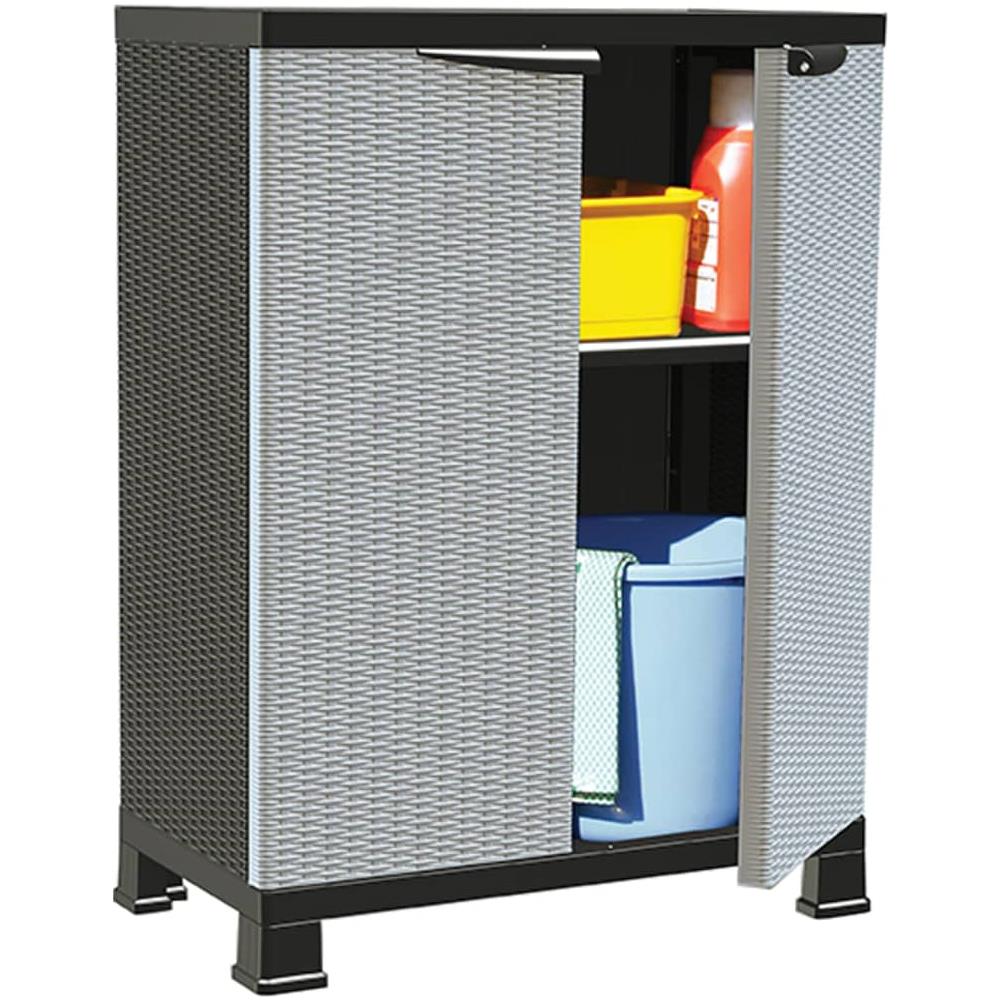 Armadietto In Plastica 68x39x92 Cm Design Rattan - Foto 1