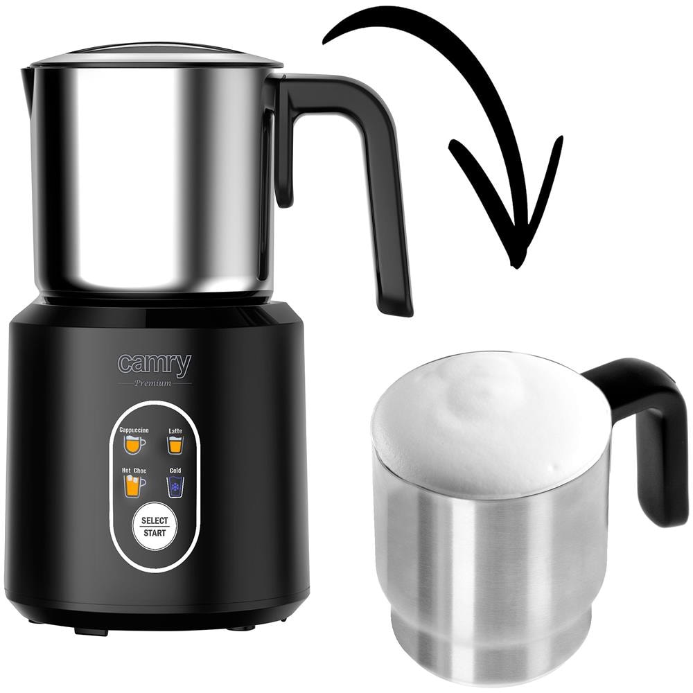 Montalatte Elettrico CR4498 Capacità 250 ml Potenza 500 W Colore Nero / Inox - Foto 2