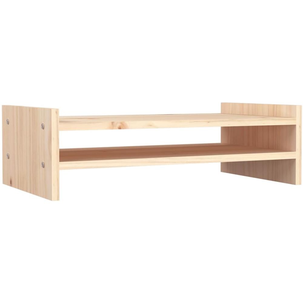 Supporto Per Monitor 50x27x15 Cm In Legno Massello Di Pino - Foto 2