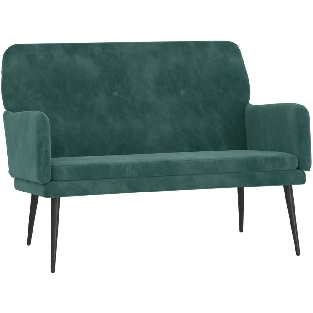 Panca Verde Scuro 108x79x79 Cm In Velluto - Foto 2