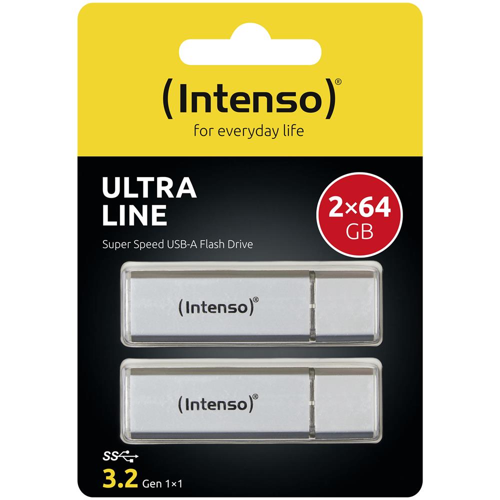 Set da 2 Unità Flash Ultra Line 2 x 64 GB Interfaccia USB tipo A 3.2 Gen 1 Colore Argento - Foto 2