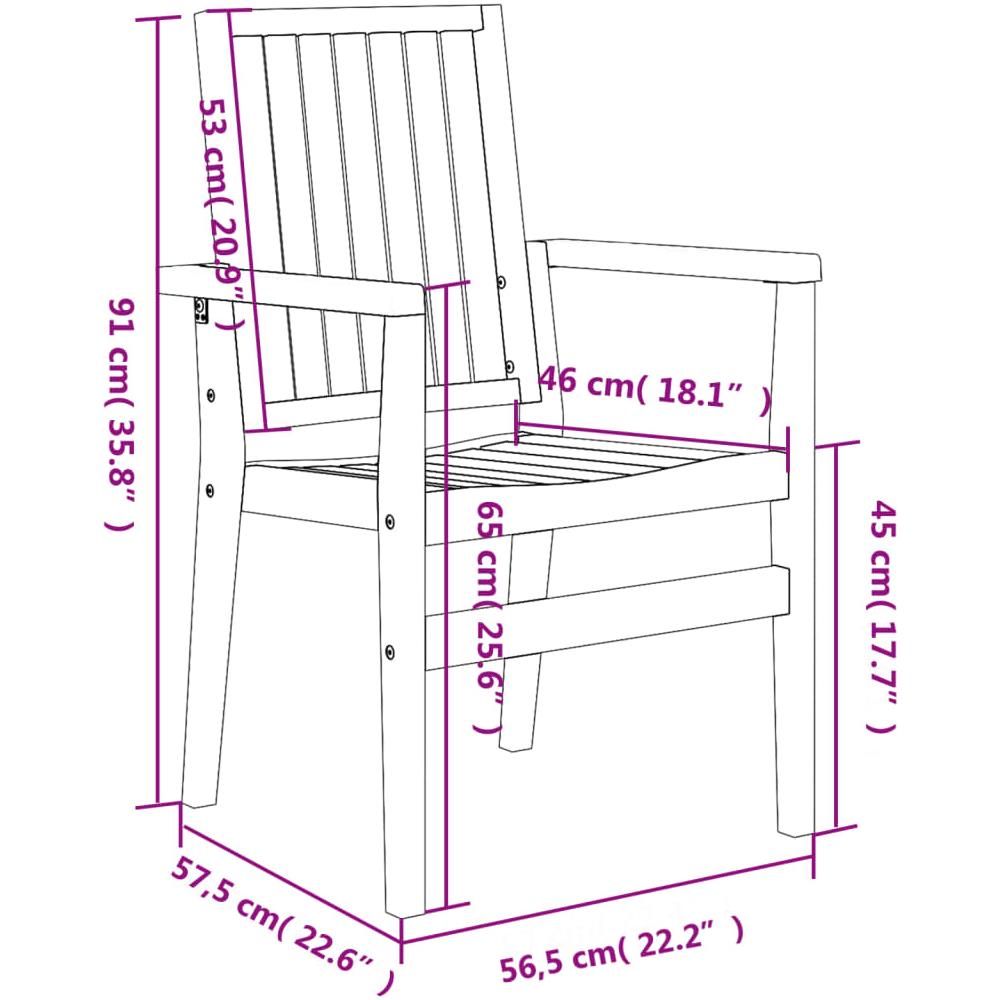 Sedie Da Giardino Impilabili 4 Pz 56,5x57,5x91 Cm Massello Teak - Foto 1