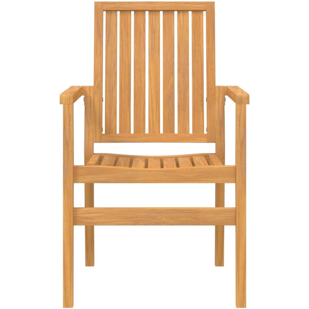 Sedie Da Giardino Impilabili 4 Pz 56,5x57,5x91 Cm Massello Teak - Foto 2