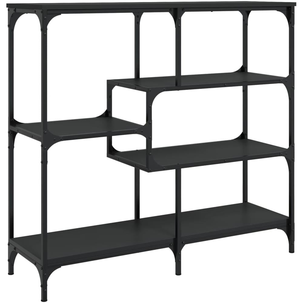 Tavolino Consolle Nero 103x32x95 Cm In Legno Multistrato - Foto 2