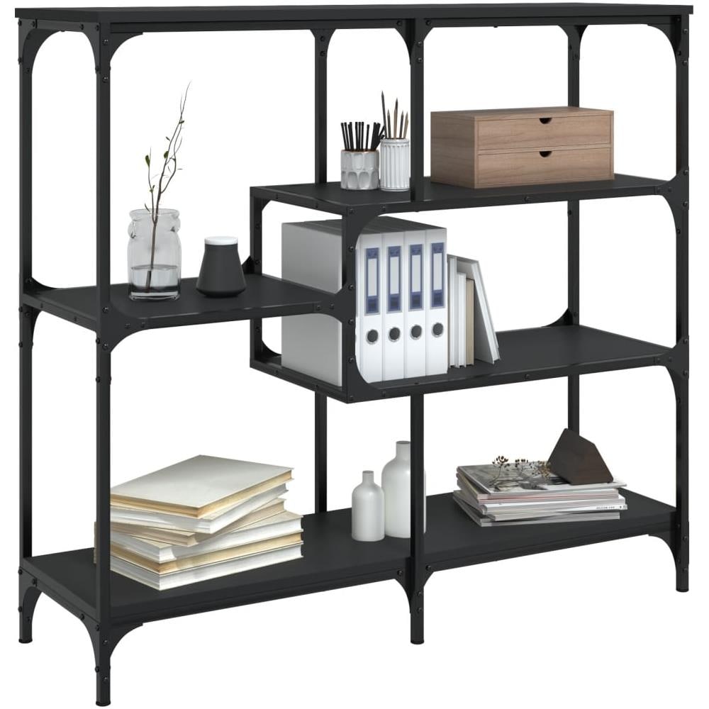 Tavolino Consolle Nero 103x32x95 Cm In Legno Multistrato - Foto 3