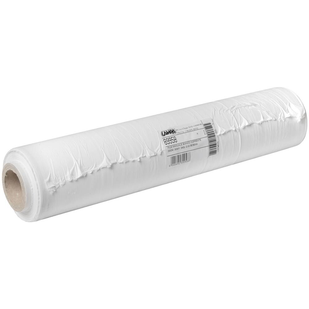 Rotolo Pellicola Film Estensibile Manuale - Bianco - 30 My - Foto 2