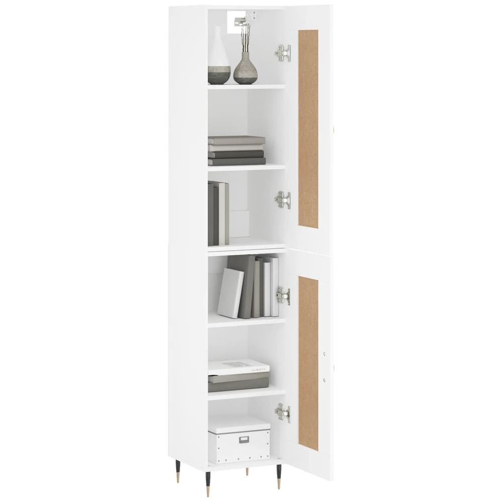 Credenza Bianca 34,5x34x180 Cm In Legno Multistrato - Foto 3