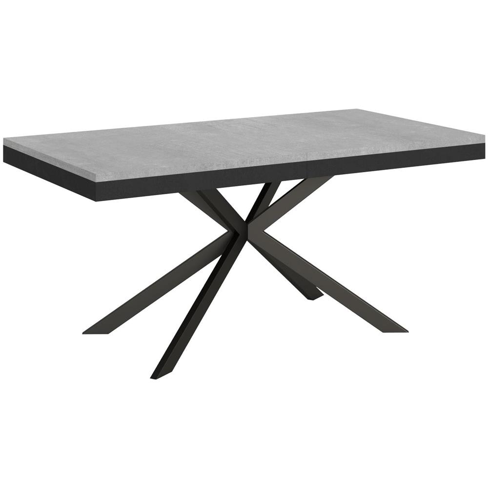 Tavolo allungabile 90x180/440 cm Plaker Evolution cemento telaio antracite - Foto 1