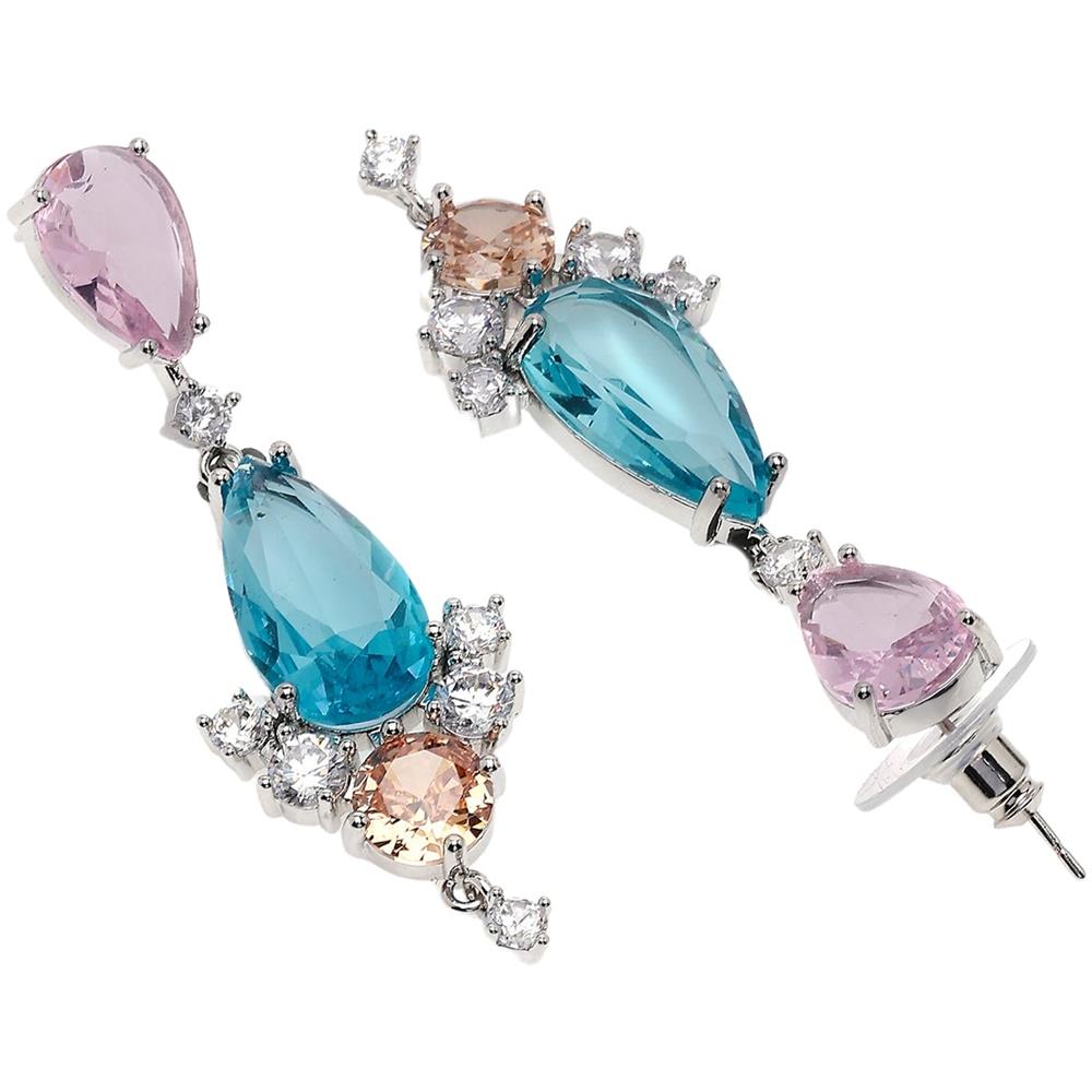 Orecchini a Goccia Geometrici Multicolori - Foto 2