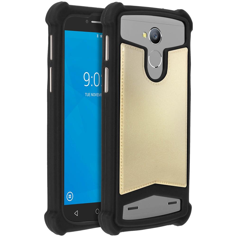 Cover Bumper Universale Smartphone Da 4.7 A 5 Pollici In Silicone Gel Oro - Foto 1