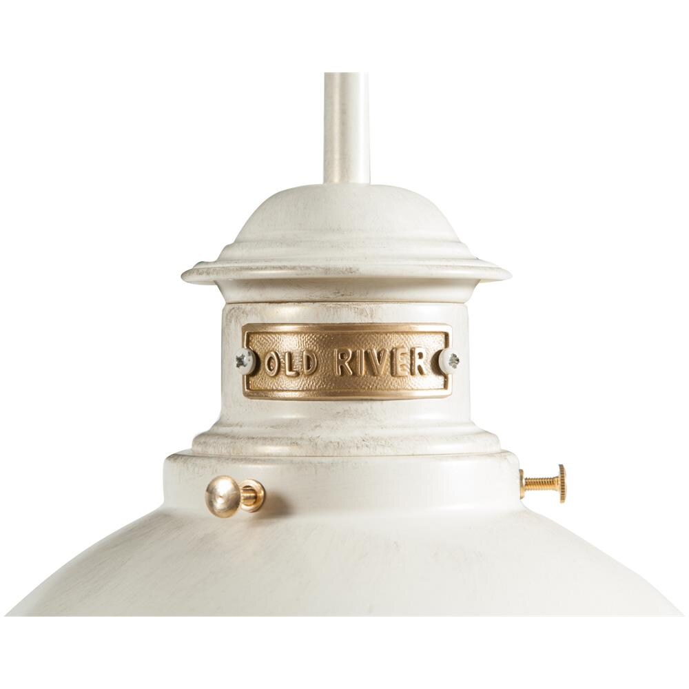 Lampada Applique A Muro Style Vecchia Marina In Fusione Di Ottone Patinato In Bianco Invecchiato L30xpr22xh37 Cm Made In Italy - Foto 2