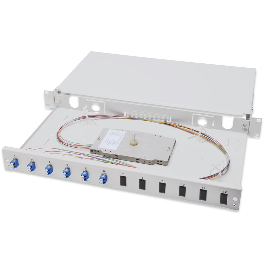 Pannello Estraibile 19" Per Fibra Ottica Con 6 Connettori Lc Os2 Singlemode - Foto 1