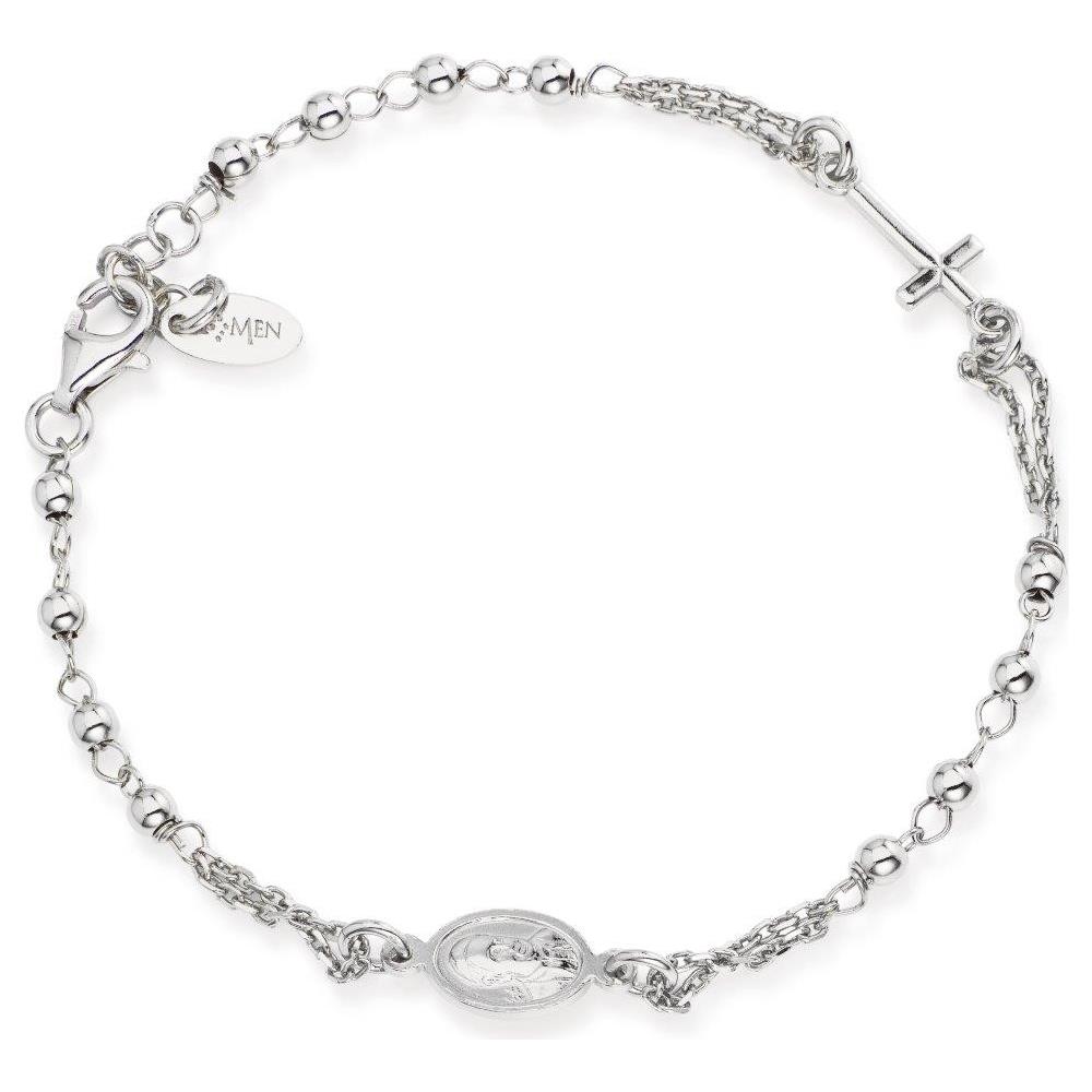 Bracciale In Argento 925 - Collezione Rosari - Colore Rodio - Misura Unica Bracciale Rosario - Foto 1