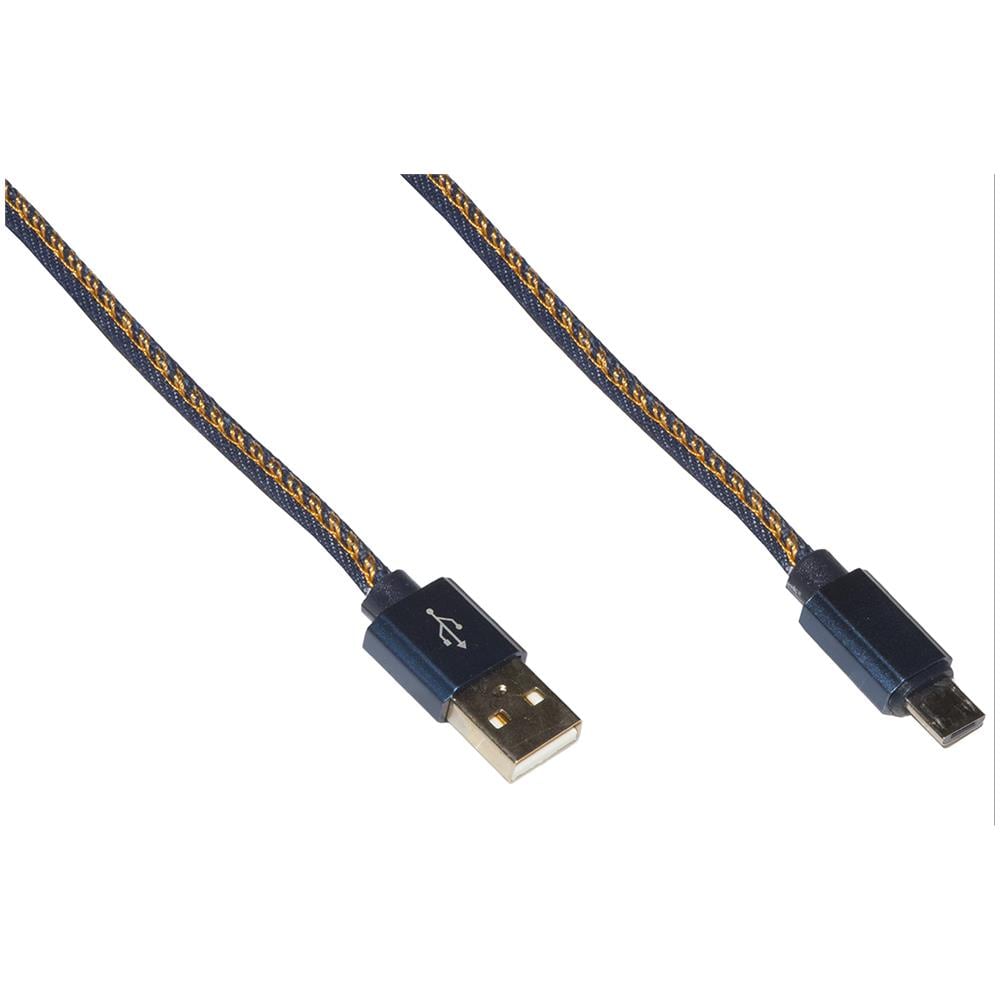 ver Cavo Micro Usb Mt 1 Guaina Denim Blu Fino A 2 Ampere - Foto 4
