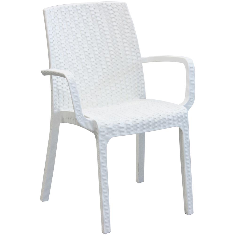 Alma - Poltrona Da Giardino Impilabile In Wicker Stampato - Foto 1