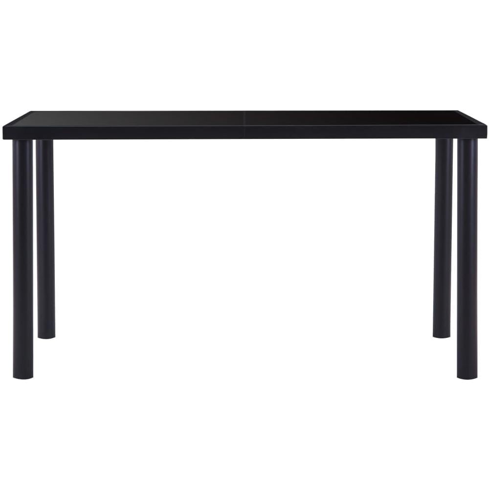 Tavolo Da Pranzo Nero 140x70x75 Cm In Vetro Temperato - Foto 2
