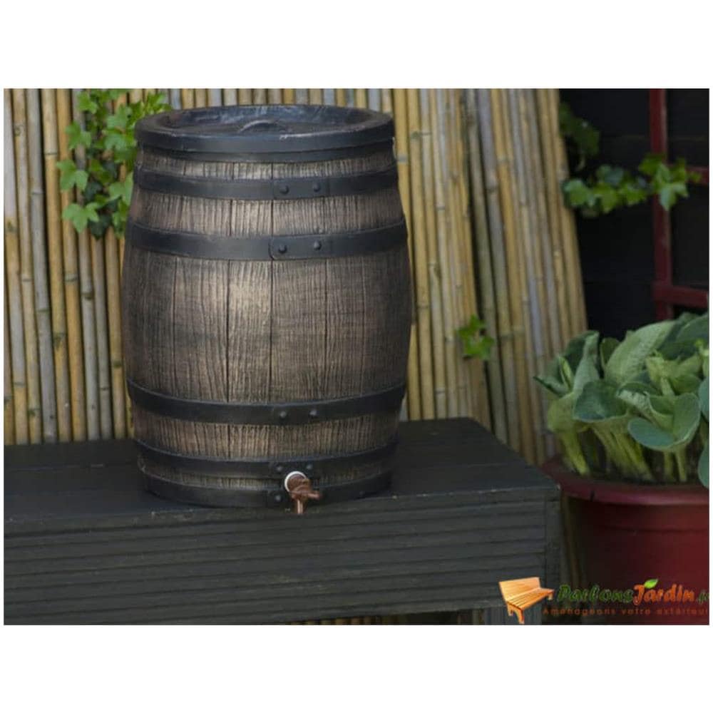 Serbatoio Acqua Piovana Effetto Legno 50l 38x49,5 Cm Marrone - Foto 1