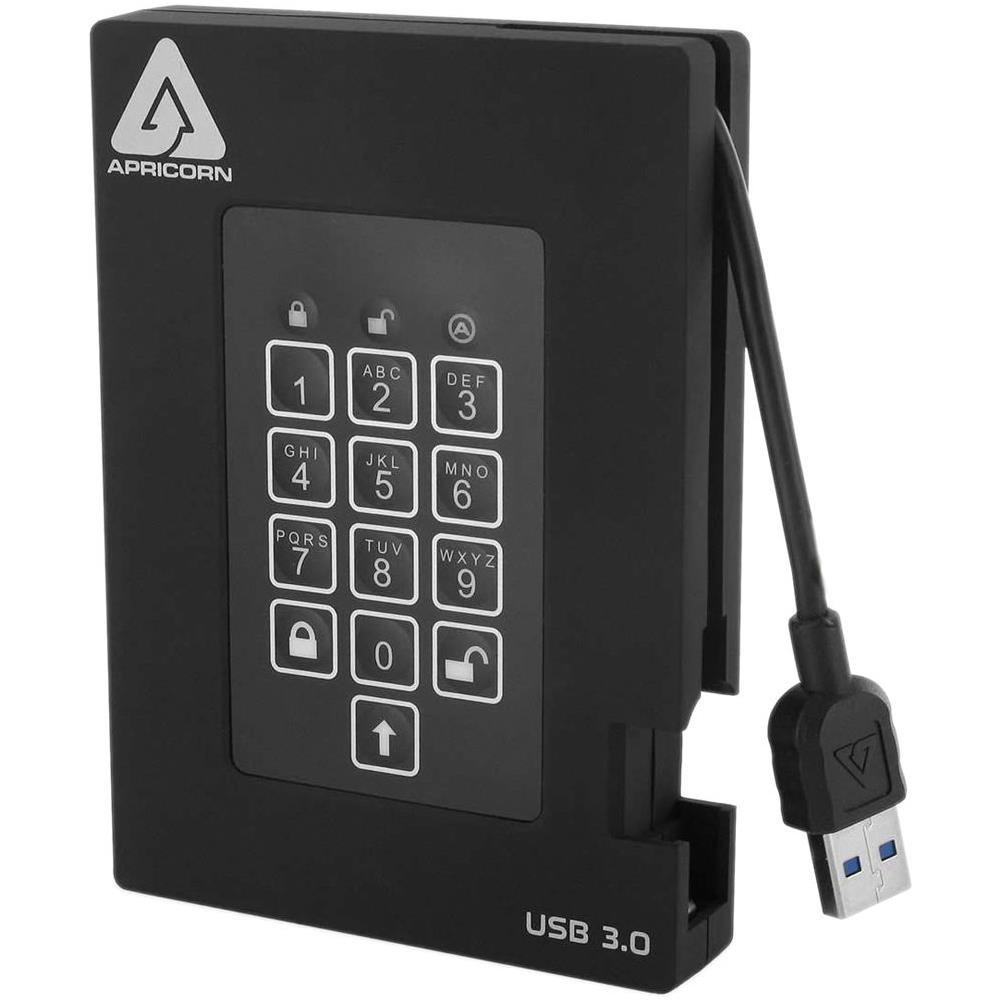 Hard Disk Esterno Aegis Padlock Fortress 500GB Interfaccia USB 3.0 Buffer 8 MB 5400 Rpm - Foto 1