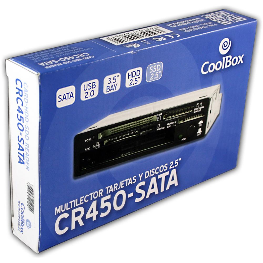 CR450SA01, Memory Stick (MS) , MicroSD (TransFlash) , MiniSD, MMC, MS Duo, MS PRO, SD, SDHC, SDXC, xD, 8, 89 cm (3.5") , SATA, Nero - Foto 1