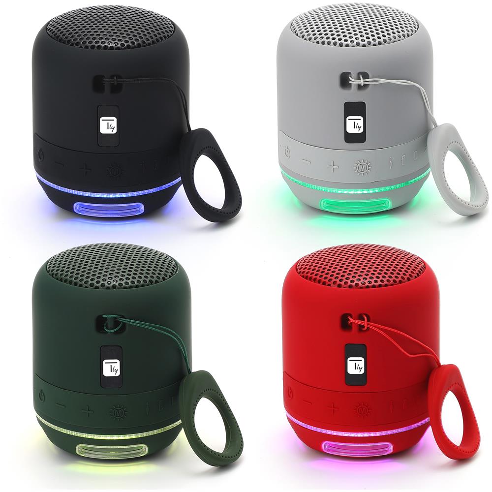 Altoparlante Portatile Wireless con Vivavoce e Luci LED Colore Nero - Foto 2