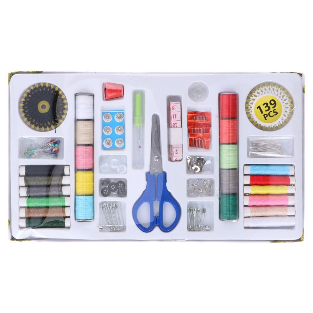 Set Di Articoli Da Cucito 34 X 19,5 Cm Poliestere / acciaio 139 Pezzi - Foto 2