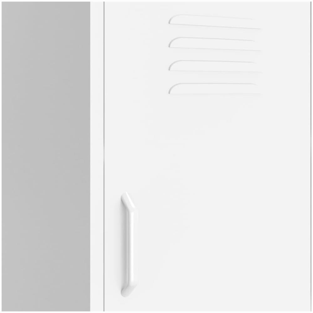 Armadietto Bianco 42,5x35x101,5 Cm In Acciaio - Foto 3