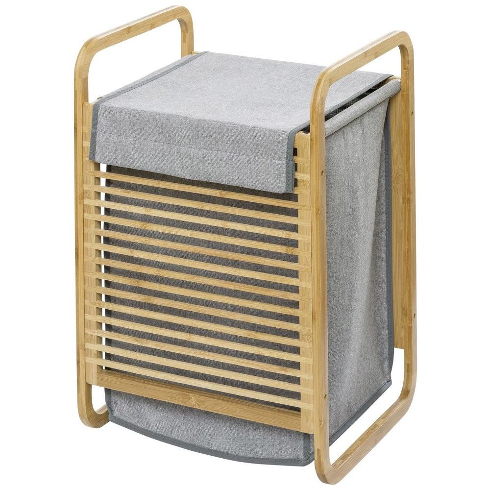 Contenitore Per Il Lavaggio Con Portapacchi E Manici In Bambù, 40 X 60 X 35 Cm - Foto 1