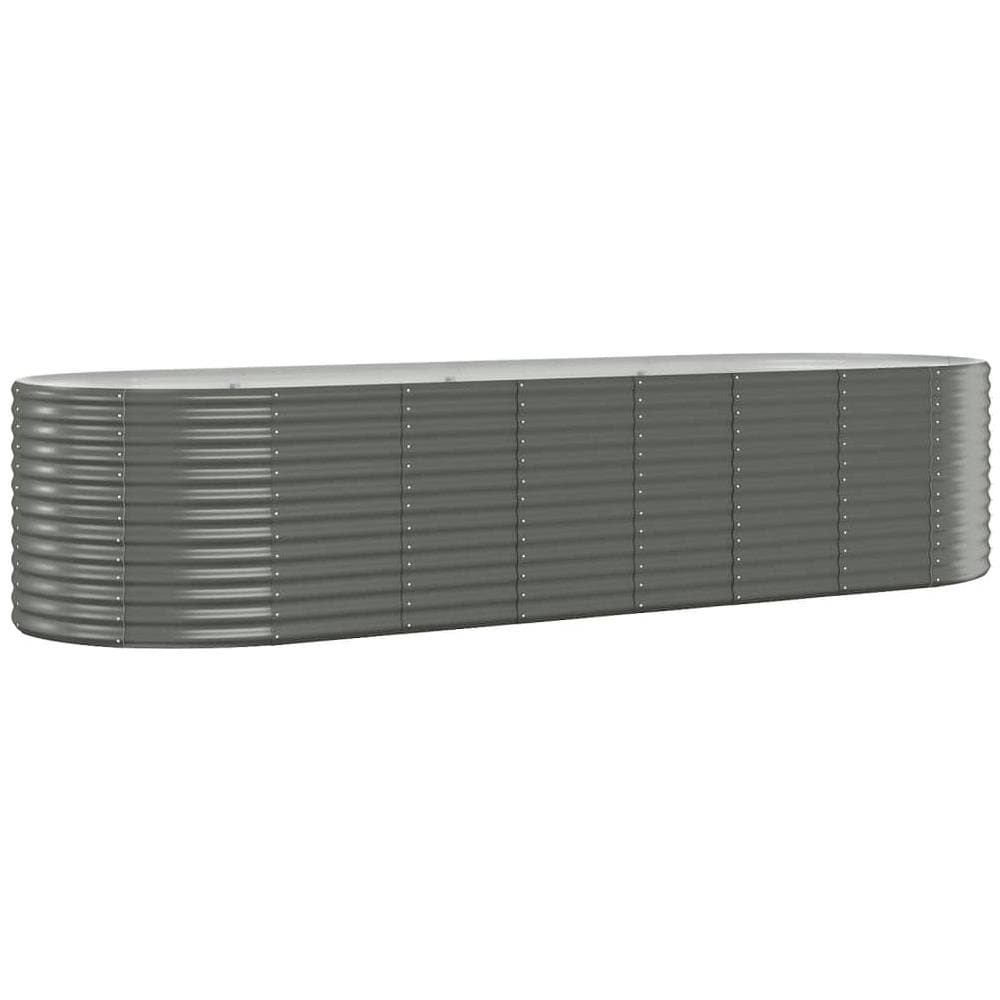 Letto Giardino Acciaio Verniciato a Polvere 322x100x68cm Grigio - Foto 1