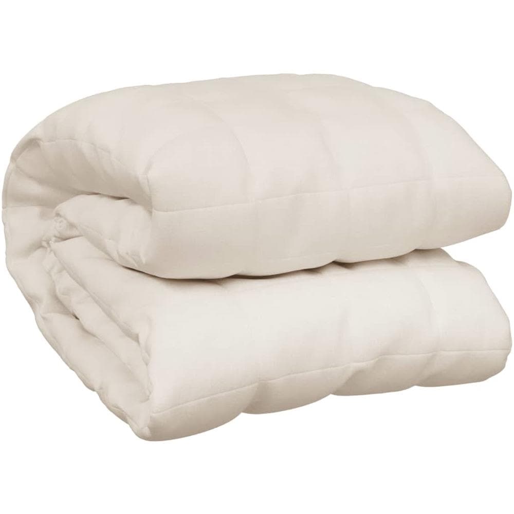 Coperta Ponderata Crema Chiaro 155x220 cm 11 kg Tessuto - Foto 3