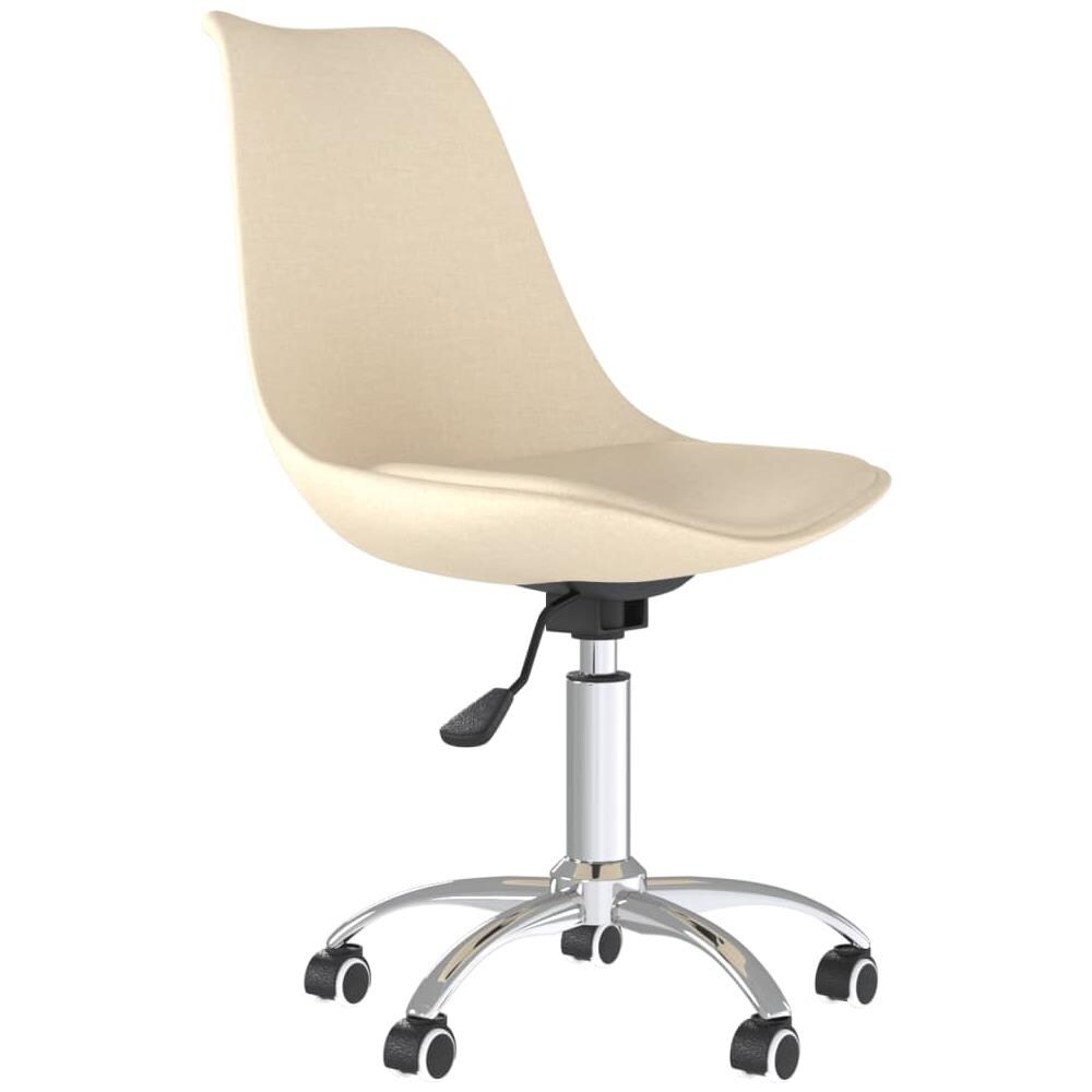 Sedie Da Pranzo Girevoli 4 Pz Crema In Tessuto - Foto 3