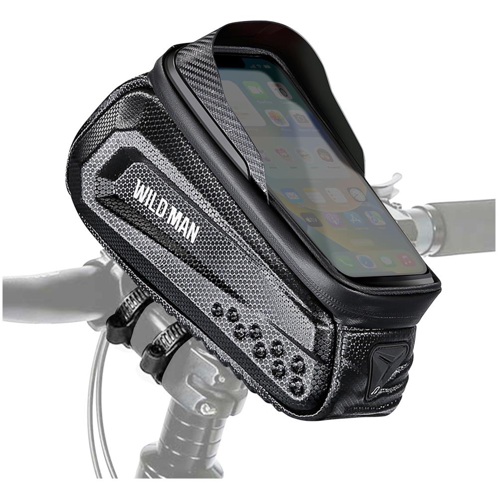 Borsa Da Bicicletta Waterproof Da 1 Litro Effetto Carbonio Wildman E10s Nera - Foto 1