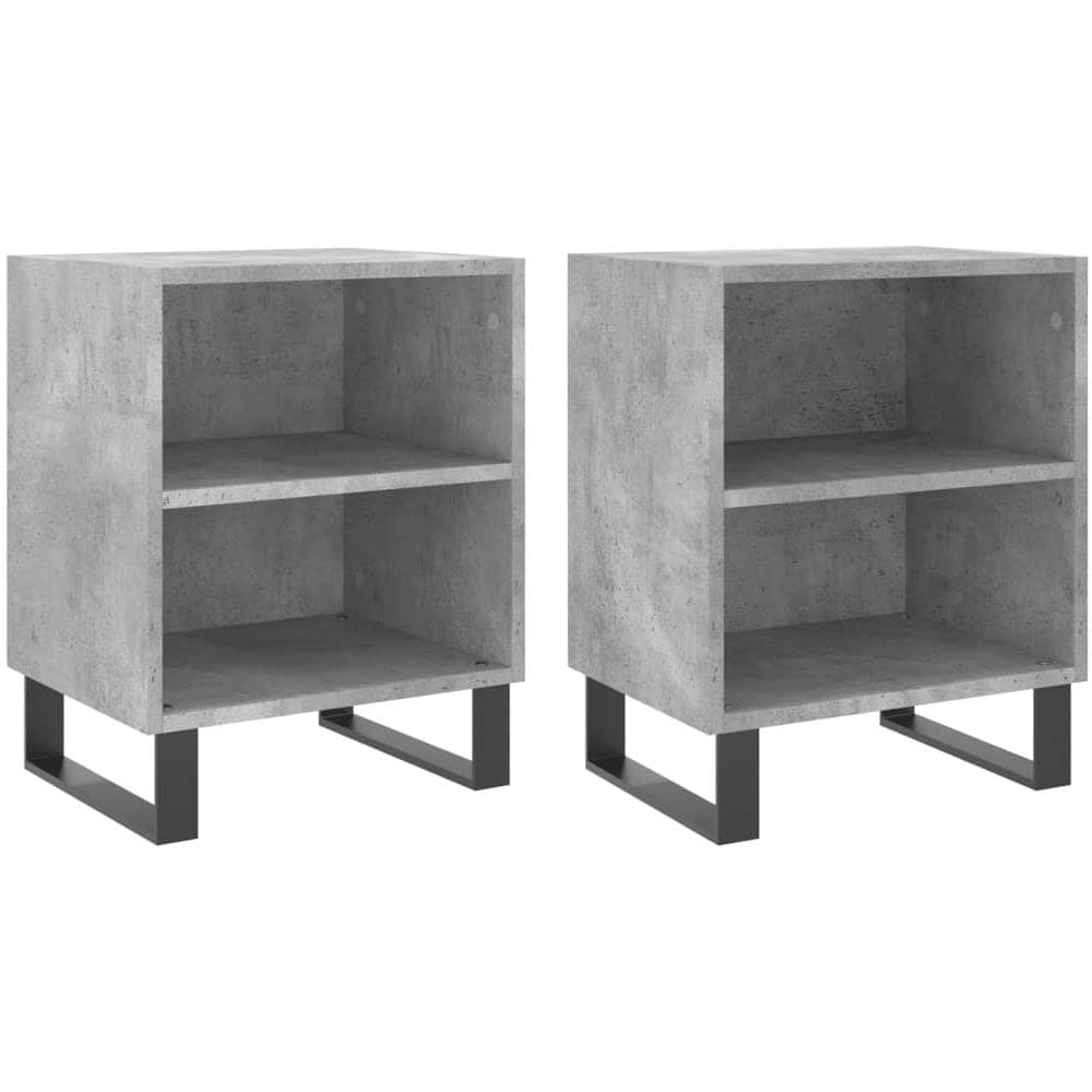 Comodini 2 Pz Grigio Cemento 40x30x50 Cm In Legno Multistrato - Foto 1