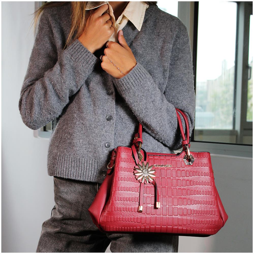 Borsa Di Forma Geometrica - Paris - Margherita Rossa - Foto 6