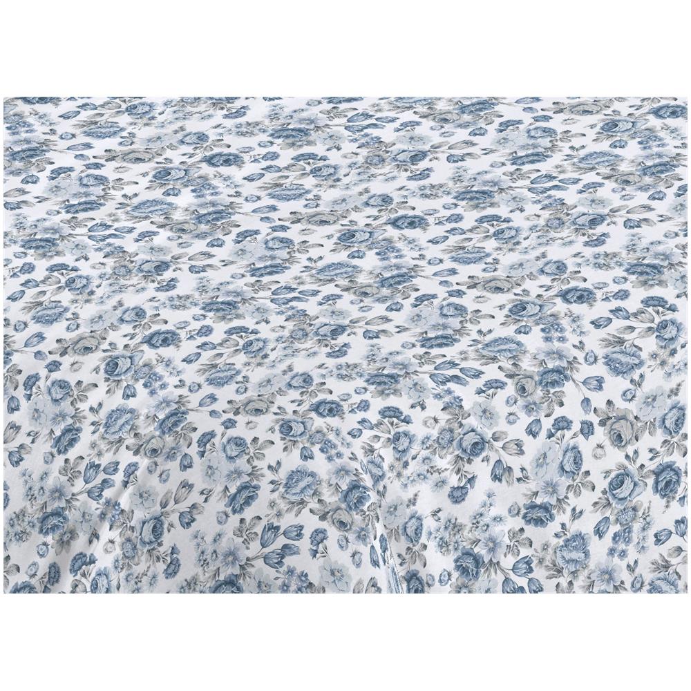 Completo Lenzuola Letto Camera In 100% Cotone Made Italy Vari Disegni Rp 2 Piazze Susan Azzurro - Foto 2