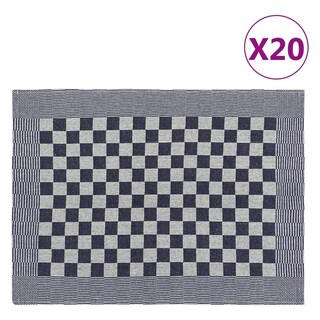 RINNIG 4 Strofinacci Da Cucina In Cotone Tinto In Filato - Bianco/Grigio Scuro, 45x60 Cm, Con Nastro Per Appendere, Lavabili A 60°