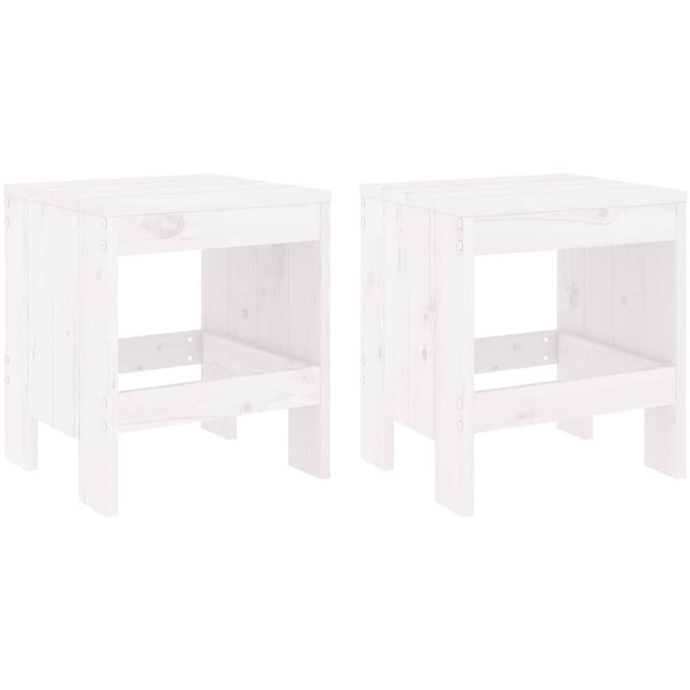 Set Da Bistrot Da Giardino 3pz Bianco In Legno Massello Di Pino - Foto 3