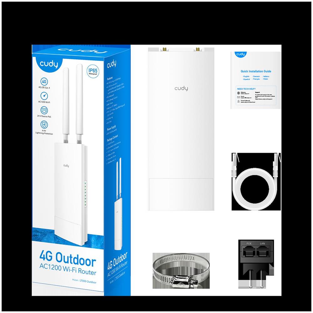 Router Wi-Fi da esterno 4G Cat4 AC1200, LT500 da esterno ICU-LT500OUT colore Bianco - Foto 9