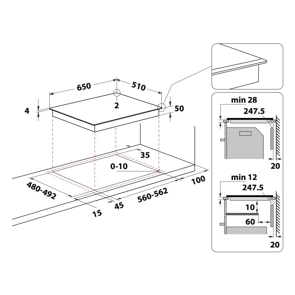 Piano Cottura WF S4665 CPBF a Induzione 4 Zone Cottura da 65 cm Colore Nero - Foto 10